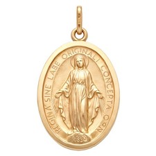 Large 9ct gold Miraculous Mary
