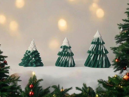 Christmas tree candles - christmas, set