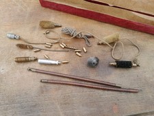 Vintage Shot Gun Cleaning Kit & Leather Ammo / Cartridge Belt Stamp  England