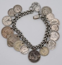 Antique Silver Coin Bracelet