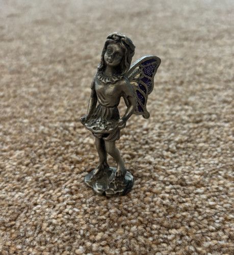 Pewter fairy figurine blue - pewter,