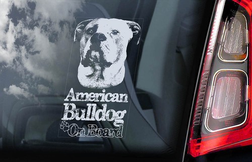American bulldog car sticker - bulldog,