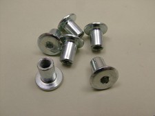 Bed bolt sleeve nut pack of 6, thread M6 for beds/ cots/ furniture assembly
