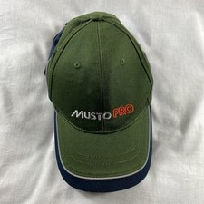 MUSTO Pro Cap Clay Shooting Hat Embroidered Adult Adjustable One Size Green Navy