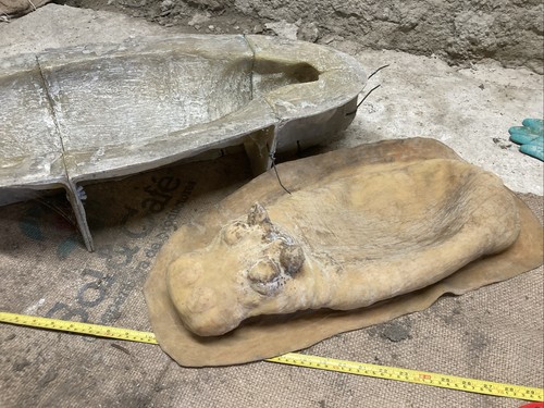 Used fibreglass and latex - fibreglass,