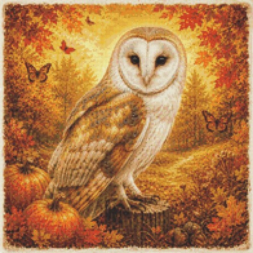 Barn owl autumn - in, time