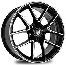 Alloy Wheels 17" Fox FX5 Black Pol For Mitsubishi Carisma GT Evo II 95-99