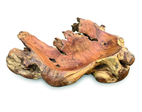 Gamal rustic wooden bowl - bowl, tall
