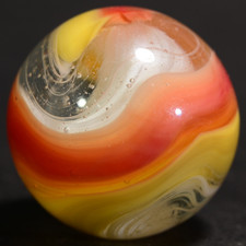 Akro Agate Popeye Marble Vintage American Machine Made Corkscrew Shooter 3/4'