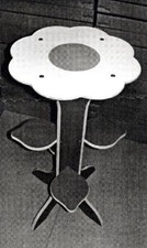 Funky white daisy table with - white,