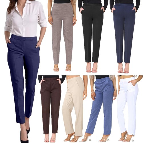 Ladies womens half elasticated - ladies,