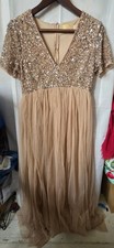 Size 12 Sparkly Sequin Maternity Dress Maxi Evening Wedding Photoshoot
