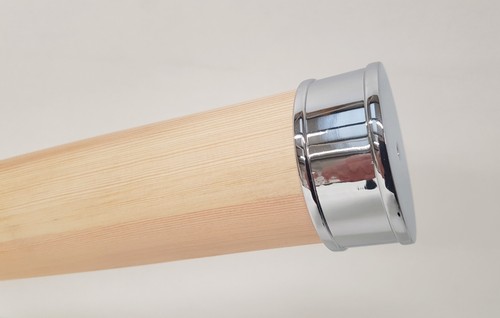 Chrome silver effect stair end - silver,