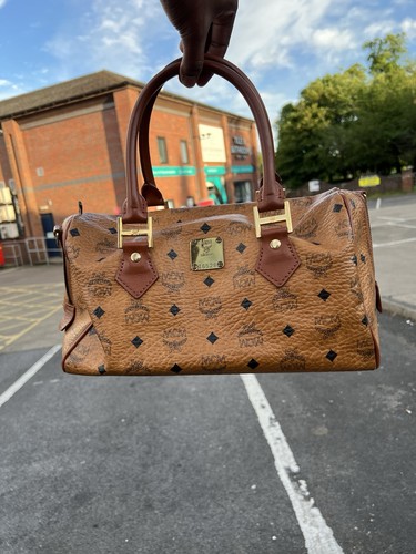 Mcm boston bag cognac visetos - bag,