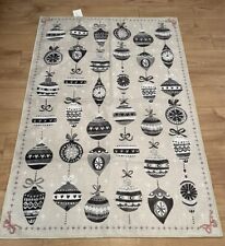Festive Garland Warm Grey Rug Christmas 120x185 RRP £129 New Washable Ruggable