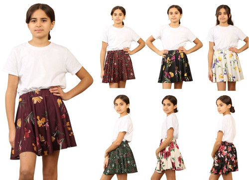 Girls floral flared skater - girls,