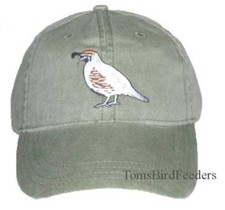 Gambel's Quail Embroidered Cotton Cap NEW 