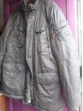 Camel Active  Men Jacket  77 Dark Green Zipped Pockets, Weatherproof, Size Large