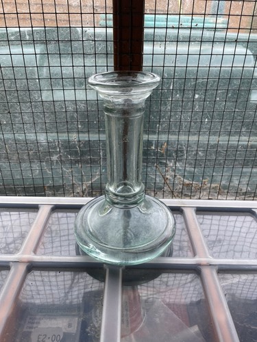 Vintage glass candle stick - vintage,