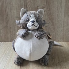 Dora Designs Cat Doorstop, Cat Lover Theme, Home Decor, Brown, 9 1/2" x 8