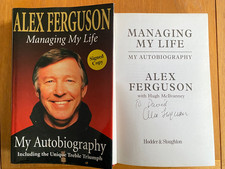 ALEX FERGUSON SIGNED Managing My Life Autobiography Manchester United HB DJ