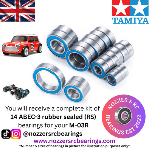 Tamiya 03r complete bearing - m-03r,