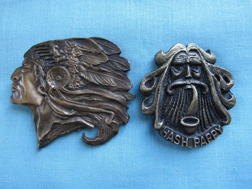 Vintage brass belt buckles - vintage, buckles-