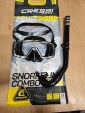 CRESSI Sirena Mask & Gringo Snorkel Combo Set Diving Snorkeling Black