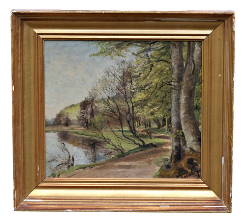 Oil painting hans agersnap - oil,