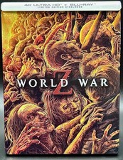 WORLD WAR Z SHOUT US EXCLUSIVE 4K UHD 3 DISC BLURAY STEELBOOK *READ DESCRIPTION*