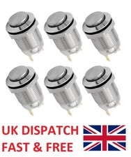 12V 12mm Momentary Push Button Switch Round Metal Waterproof 2 Pin