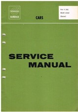 VOLVO 120 210 PV544 P1800 COUPE ORIG 1967 FACTORY REAR AXLE SERVICE MANUAL *VGC*