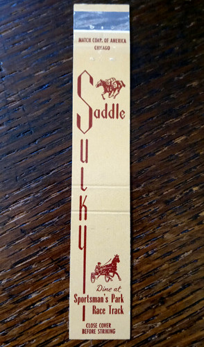 Vintage matchbook saddle - matchbook:,