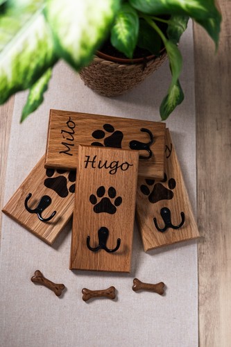 Personalised dog lead hook - personalised,