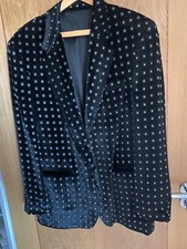 Mens Black Velvet evening jacket.
