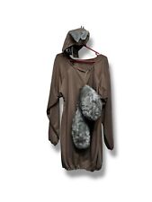 Grey Brown Animal Squirrel Costume With Bushy Tail Headpiece Ex Hire Fancy Dress