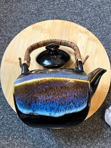 Ceramic teapot with infuser - infuser, &