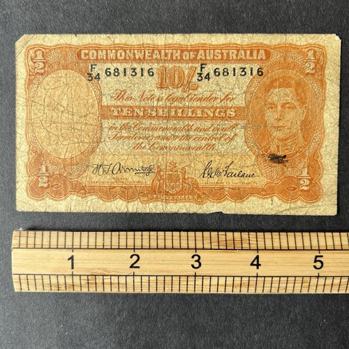 1942 australian ten - australian, shilling