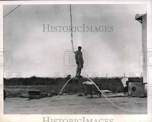 1955 press photo parachute - press,