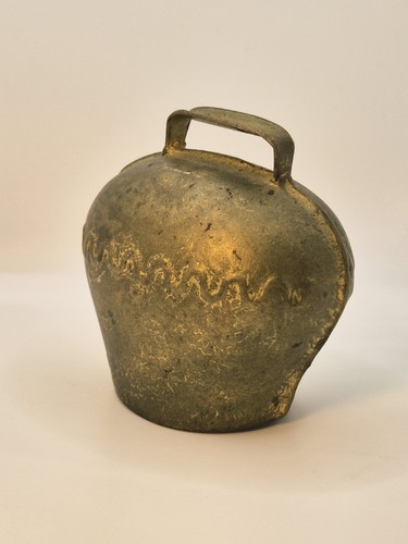 Antique brass cow - antique, bell