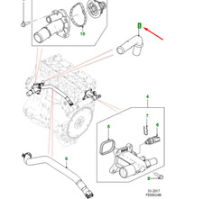 JAGUAR F-PACE X761 Water Bypass Upper Connector XR858470 NEW GENUINE