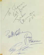 THE BEATLES Signed Note -