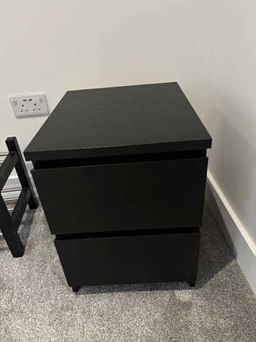 Three ikea black - ikea, wooden