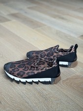 Dolce & Gabbana D&G Ibiza Leopard Print Slip Neoprene Trainers Preowned Size 39