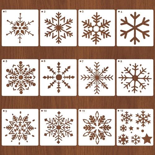 Pcs snowflake stencils - 12,