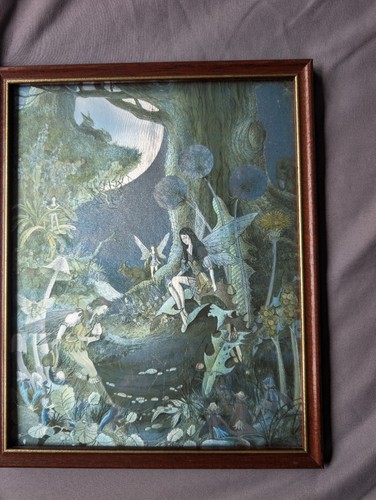 Vintage dufex foil art fairies - art,