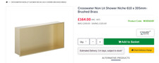 Crosswater Brushed Brass