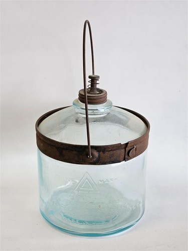Antique glass kerosene bottle - glass,