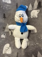 Snowman Soft Toy Wearing Blue