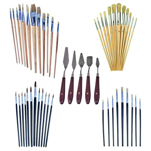 Flat round tip artist paint - flat,